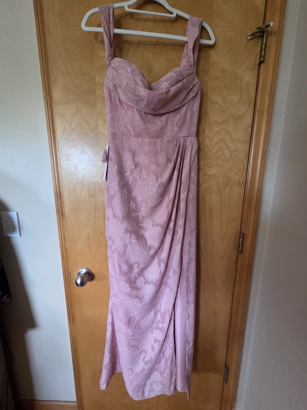 Azazie Rosette Floral Johana Maxi Dress Size A4 - Picture 5 of 8